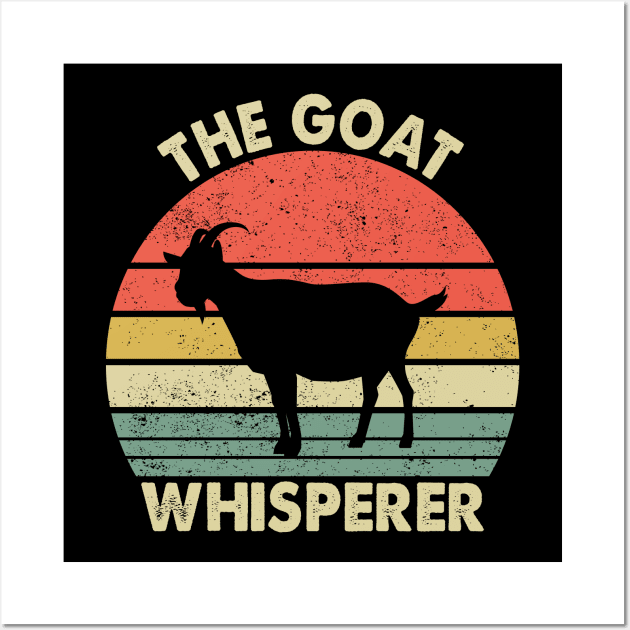 The Goat Whisperer Funny Goat Lover Farmer Wall Art by Crazyshirtgifts